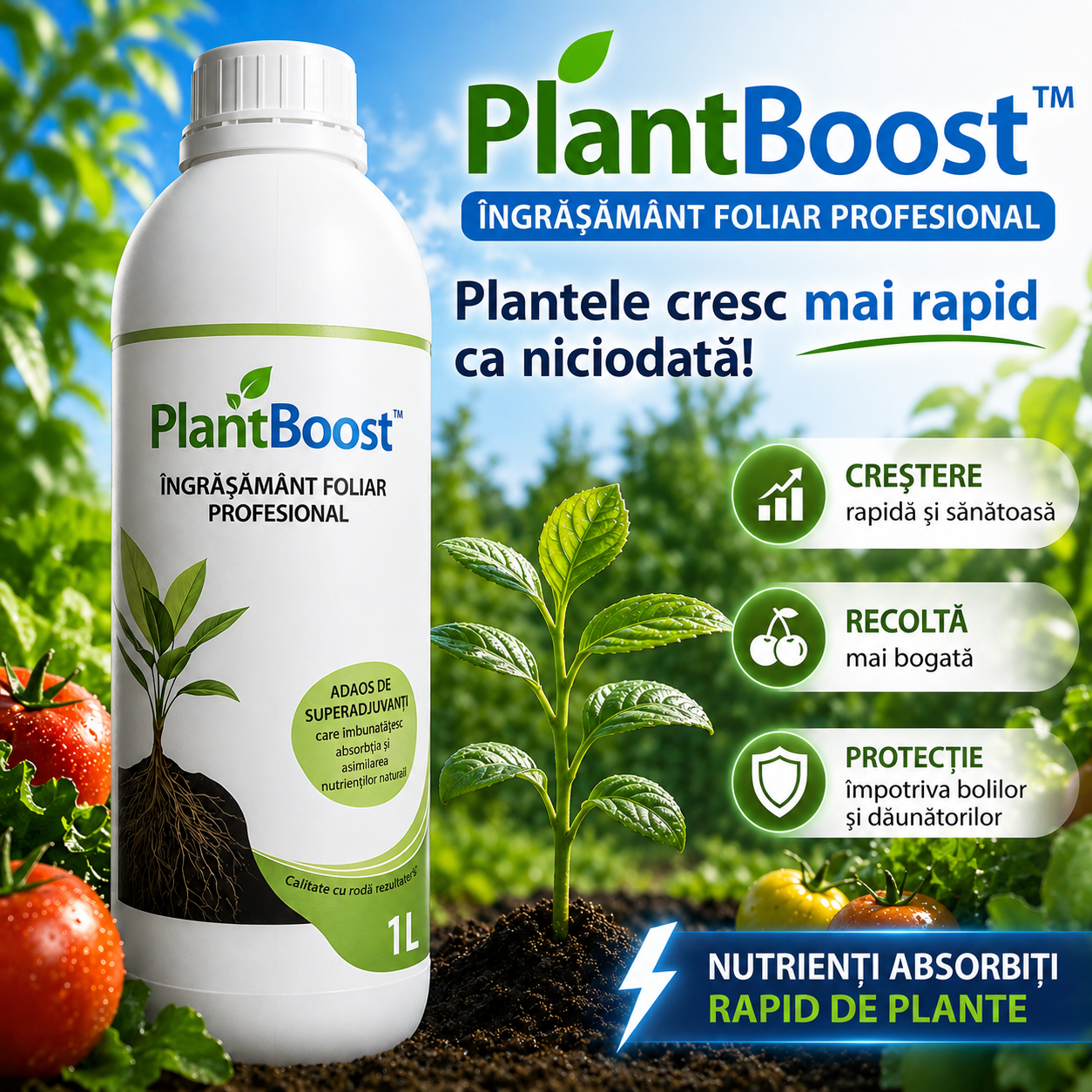 Îngrășământ Foliar Profesional- PlantBoost™