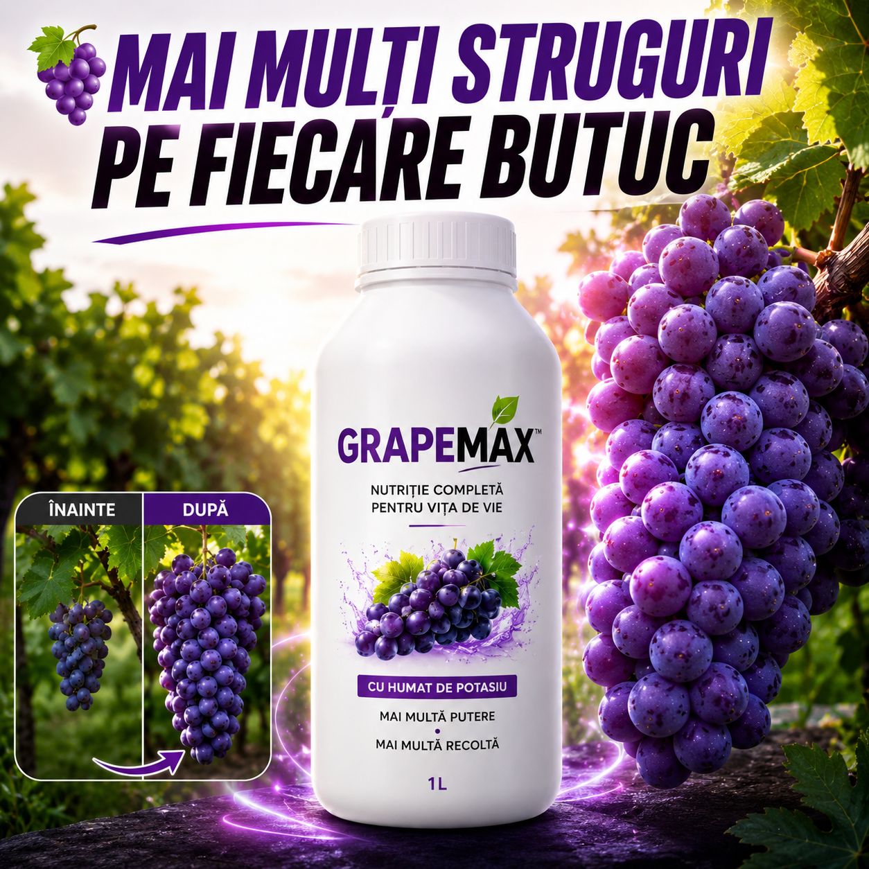 1L Îngrășământ Pentru Struguri Mari Și Recolte Bogate – GrapeMax™
