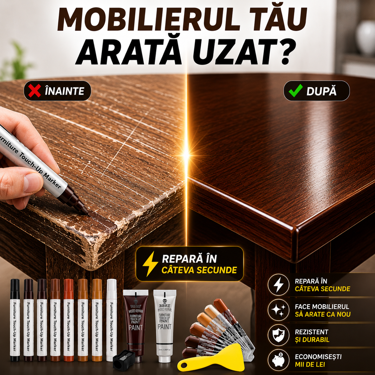 Set Markere Pentru Repararea Mobilei WoodFix™
