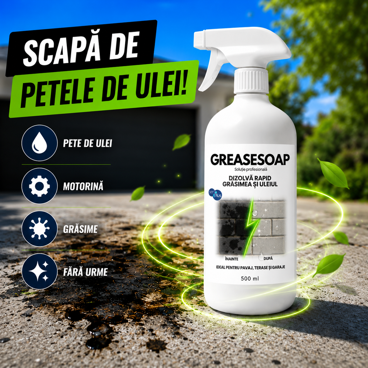 Soluție Pentru Pete Pavaj GreaseSoap™