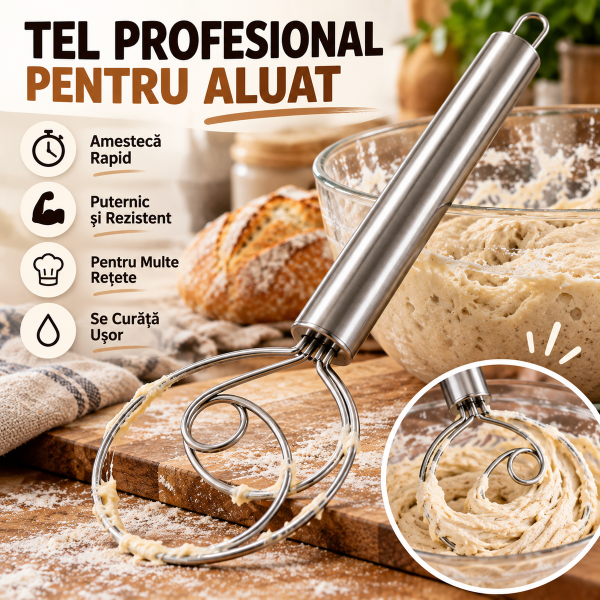 Tel Profesional Pentru Aluat ProAluat