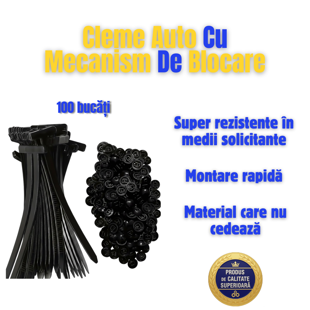100 Cleme Auto Cu Mecanism De Blocare in T