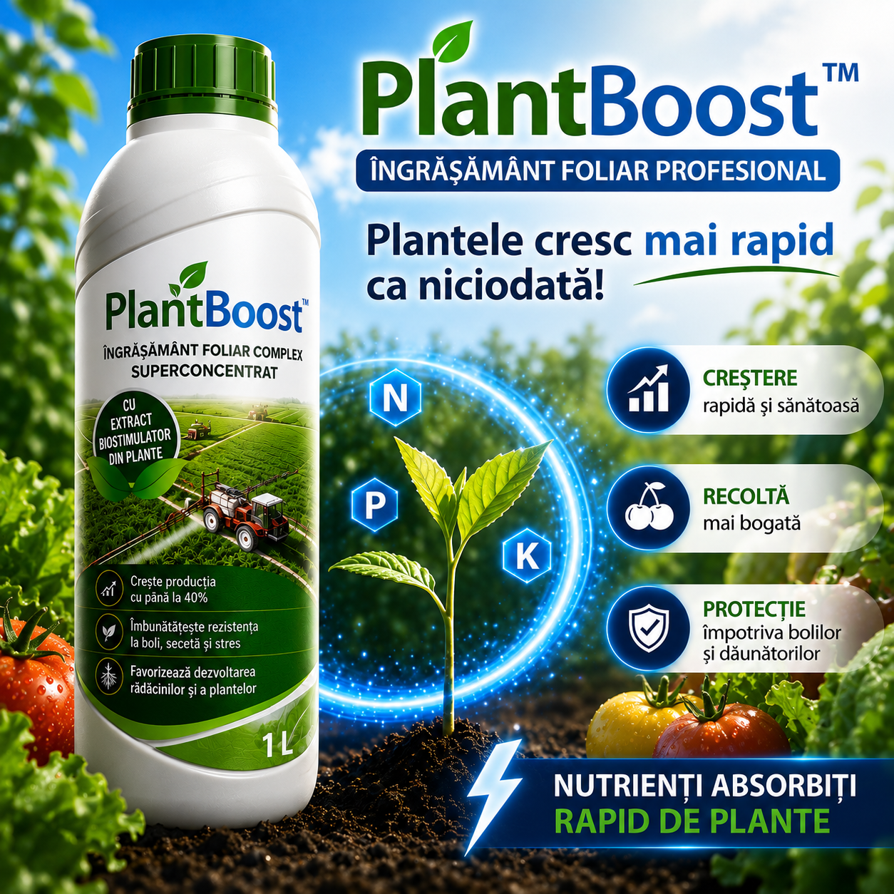 Îngrășământ Foliar Profesional- PlantBoost™