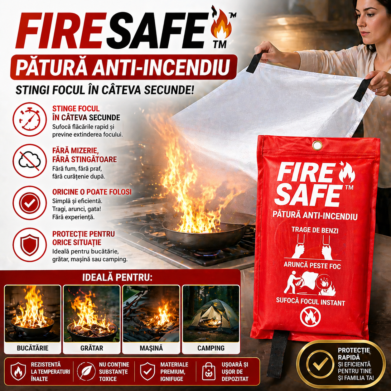 Pătură Anti-Incendiu - FireSafe™
