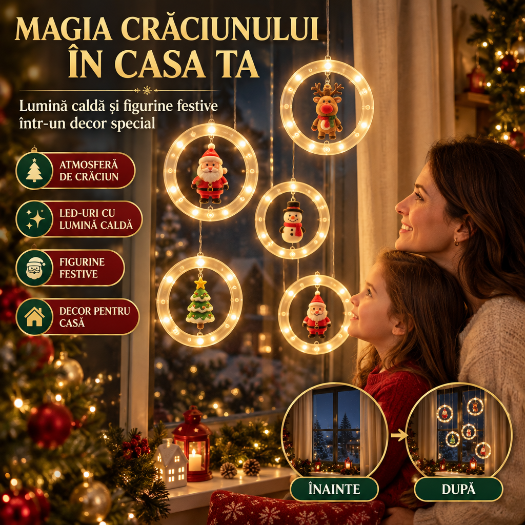Globuri Luminoase Cu Figurine De Crăciun CrăciunMagic™