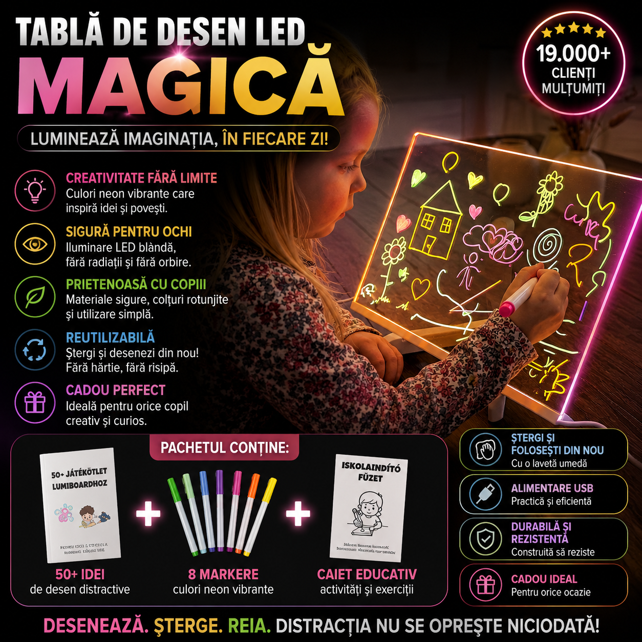 Tablă Luminoasă Pentru Desen LumiBoard™
