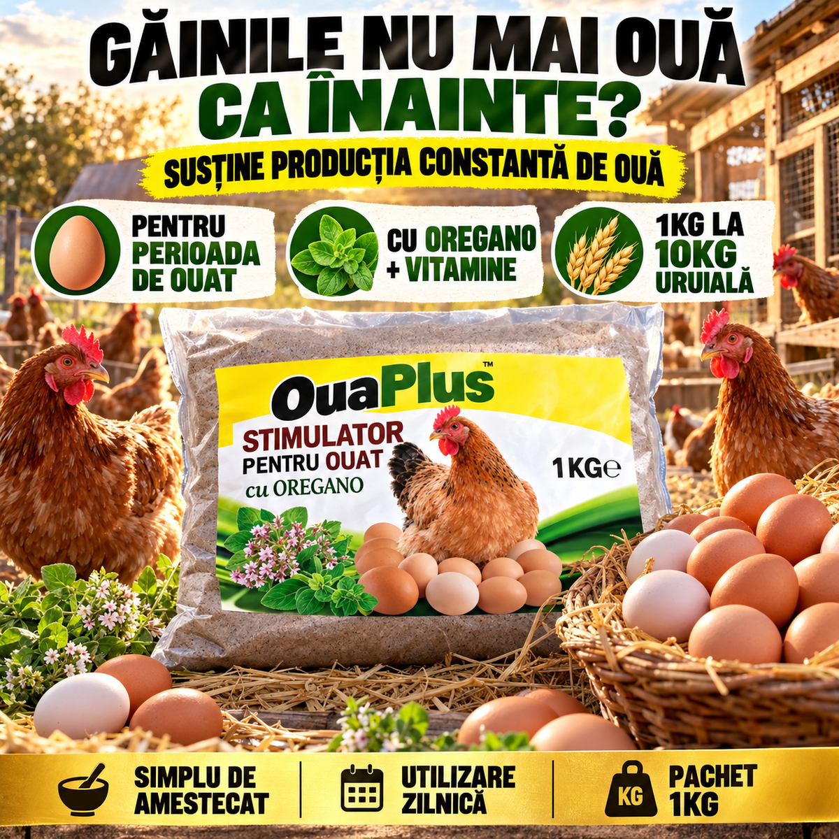 Stimulator Pentru Ouat Cu Oregano OuaPlus™