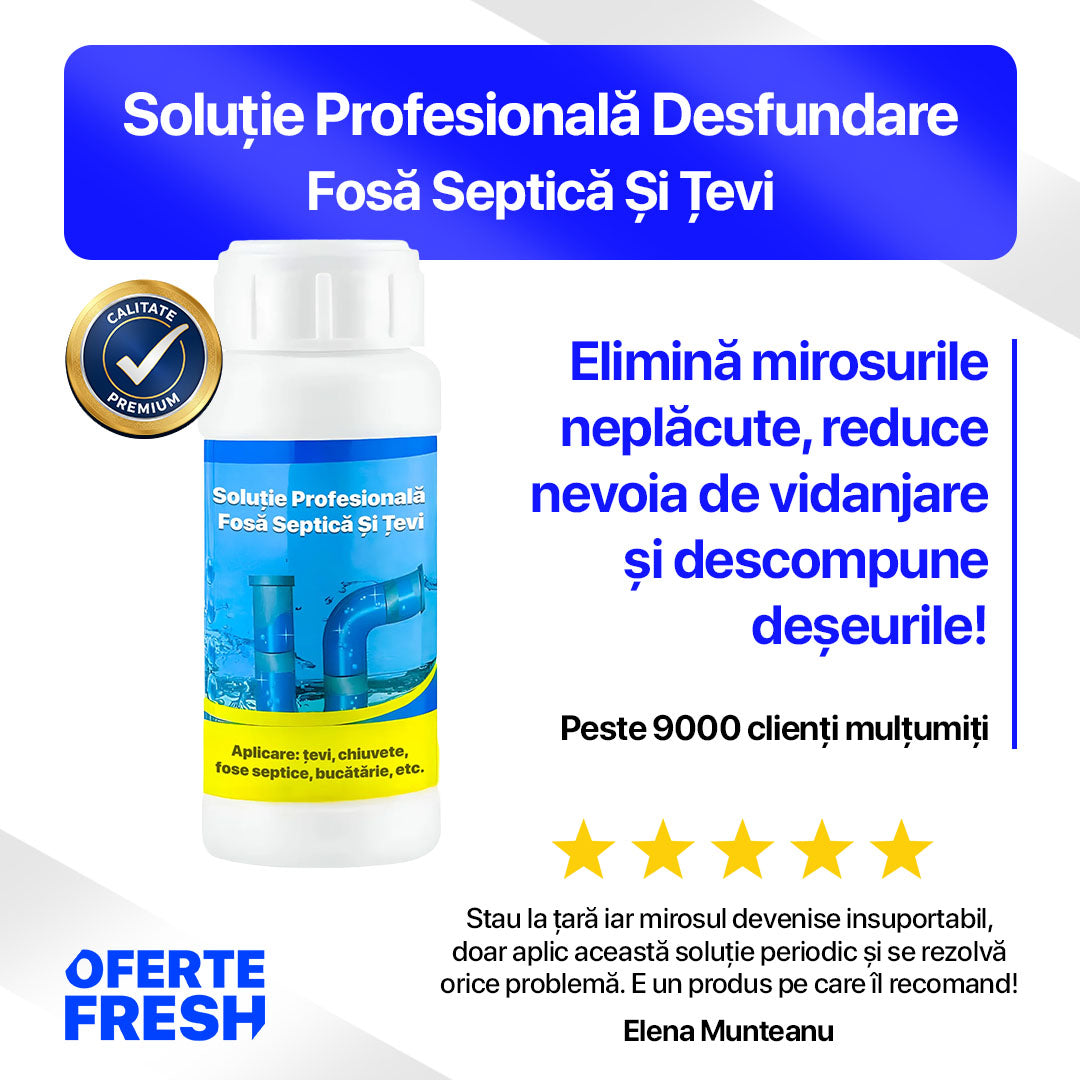 Soluție Profesională Fosă Septică Și Țevi