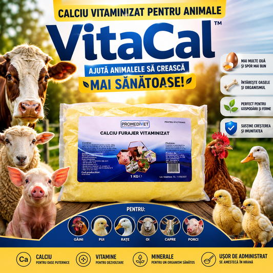 Calciu Vitaminizat Pentru Animale- VitaCal™
