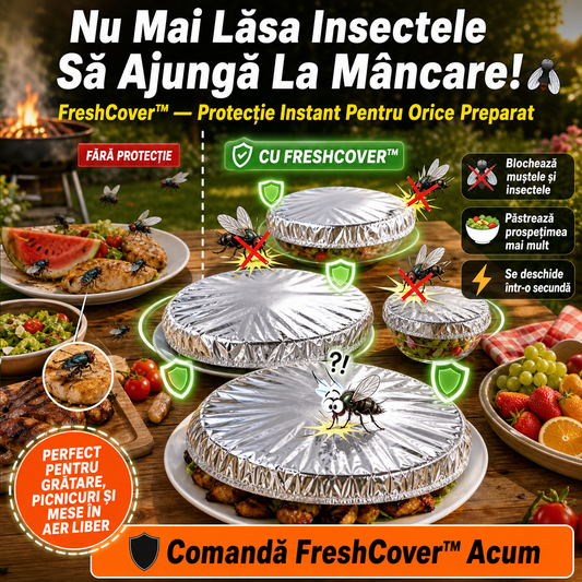 Capac Pliabil Pentru Protecția Alimentelor FreshCover™