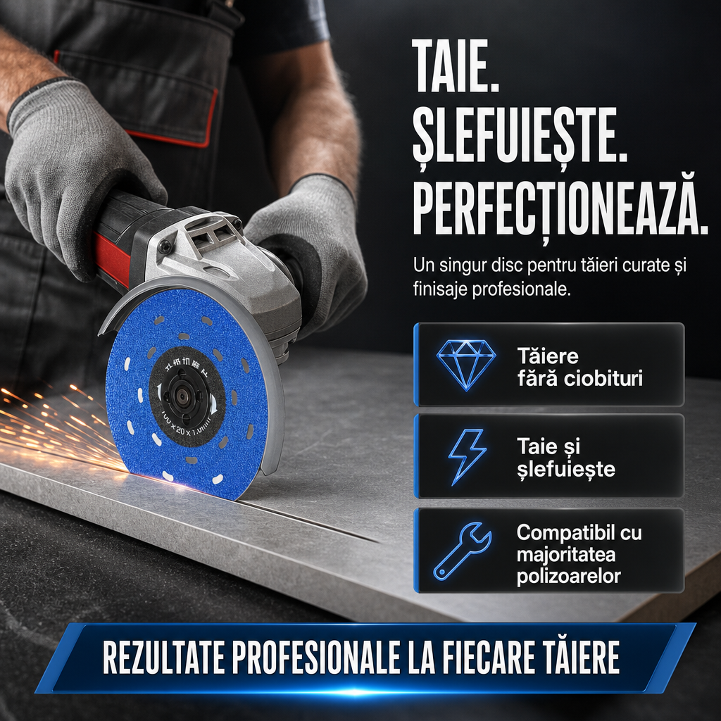 TileCut Pro™ – Disc Diamantat pentru Tăiere și Șlefuire