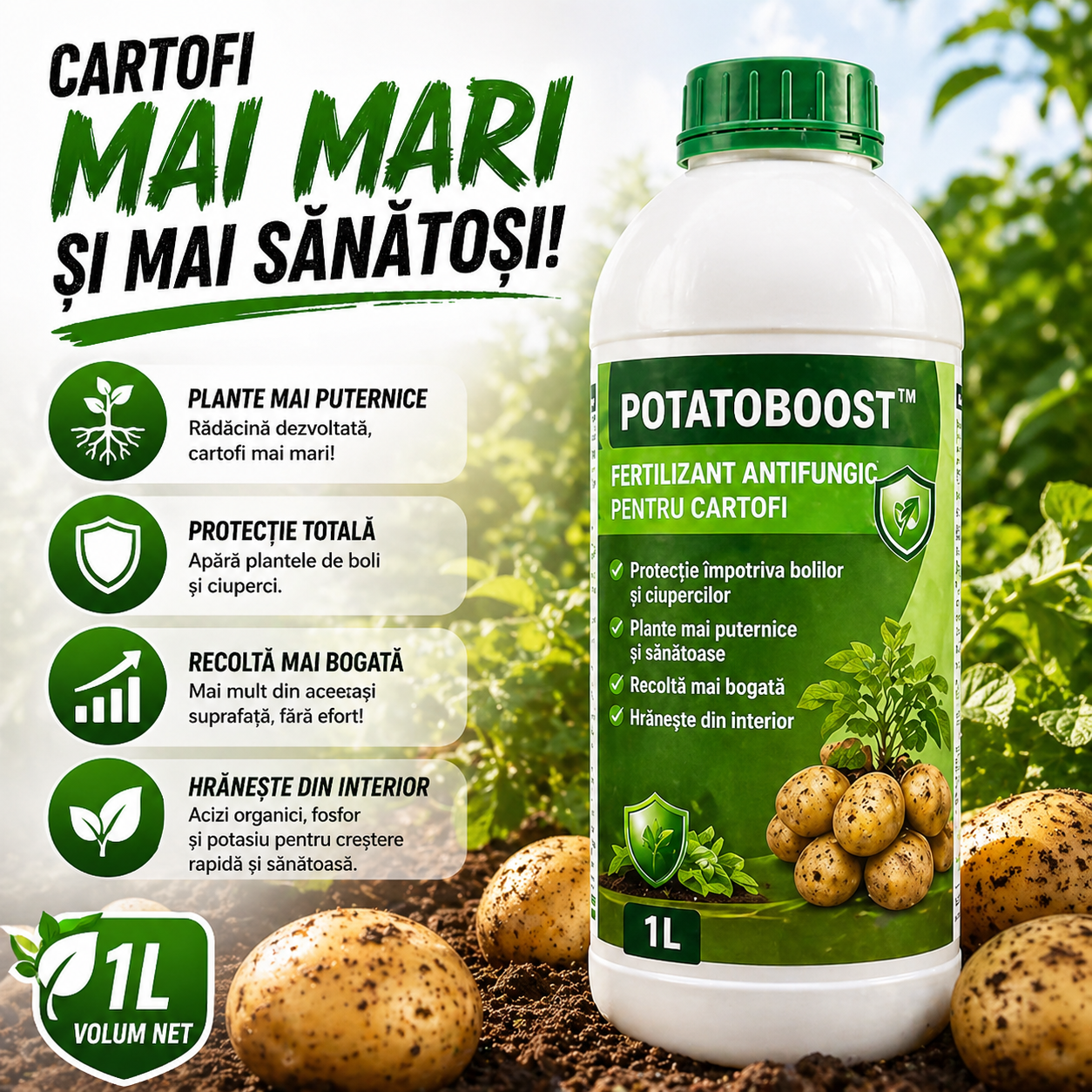 Fertilizant Antifungic pentru Cartofi- PotatoBoost™