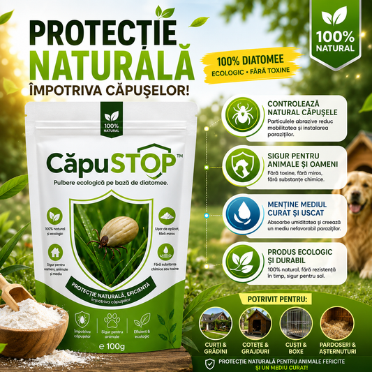 Pulbere Anti-Căpușe CăpuSTOP™