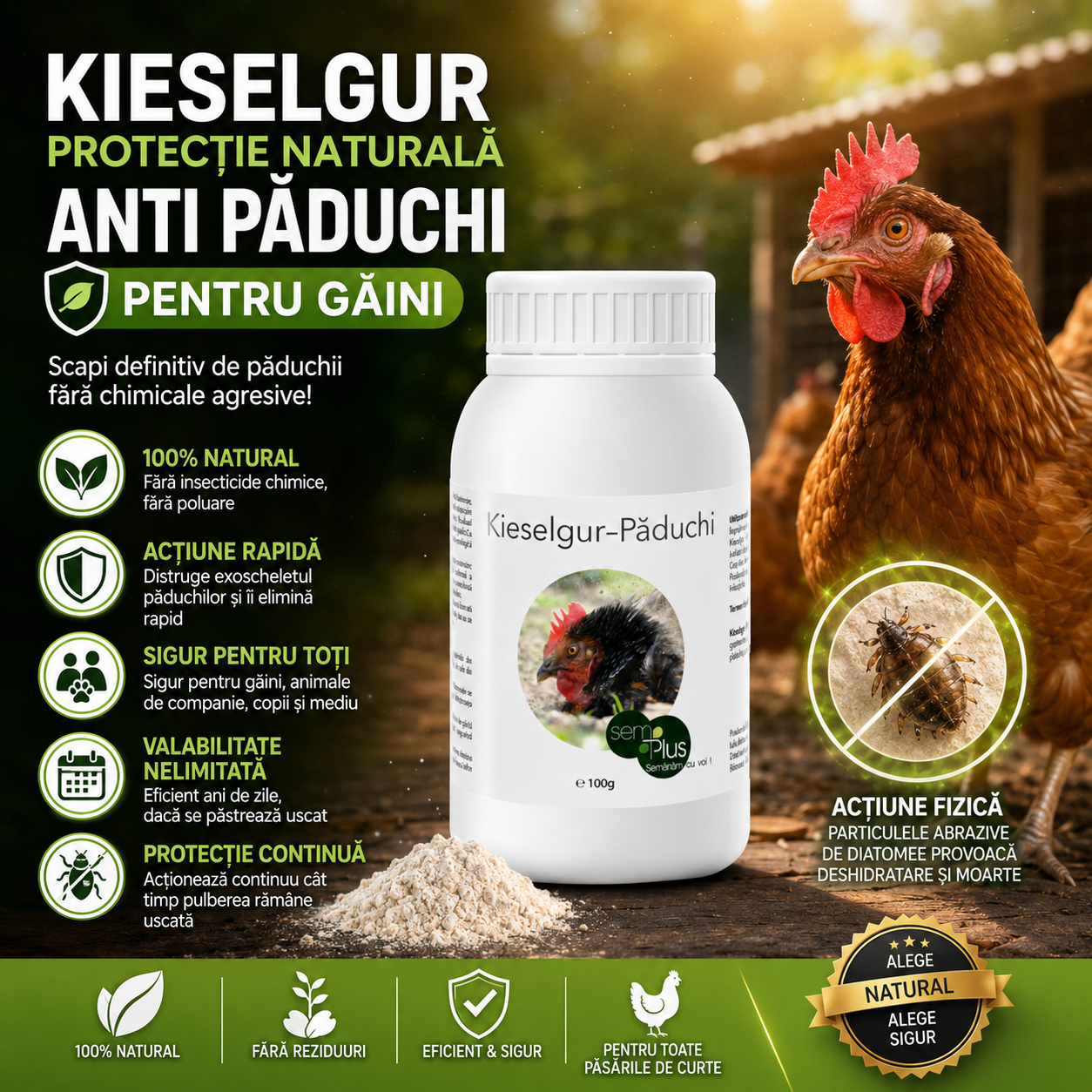Pudră Contra Păduchilor De Găină - PaduSTOP™