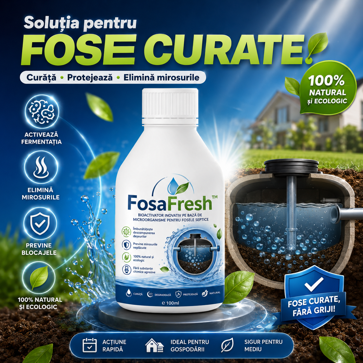 Soluția pentru Fose Curate - FosaFresh™
