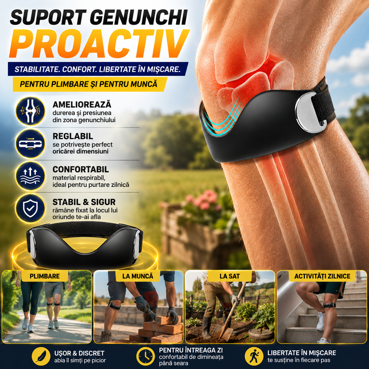 Centură Pentru Genunchi KneeFix™